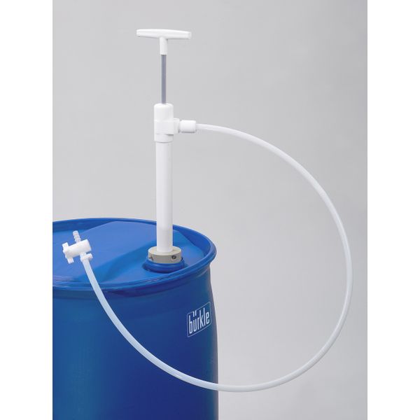 Bürkle PTFE barrel pump Ultrapure w/ discharge hose/stopcock, 95cm