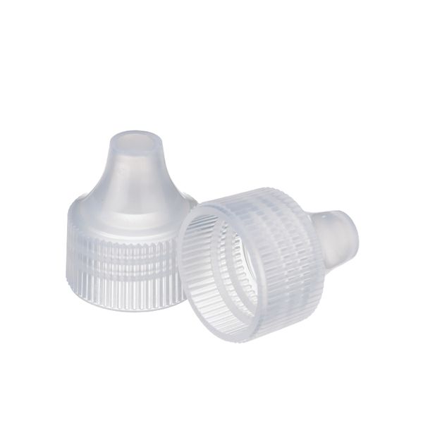 DWK Wheaton Naturfarbene PP-Kappe für Tropfflaschenspitze 20 mm und 30-125 ml Tropfflaschen, Größe 20-410, 100 St/Pkg