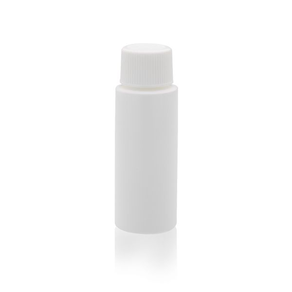 DWK Wheaton Cylindrical round bottle, HDPE white, 30ml, 27 x 78 mm, 72 pc/PAK