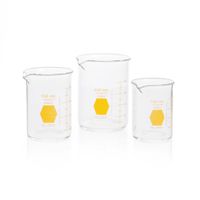 Product Image of Griffin Beaker, low Form, yellow graduated, 600 ml, 6 pc/PAK