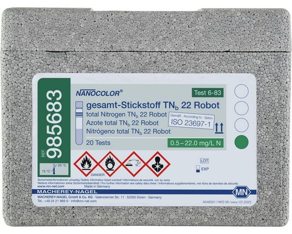 Macherey-Nagel NANOCOLOR tube test total Nitrogen TNb 22, robot, 20 determinations