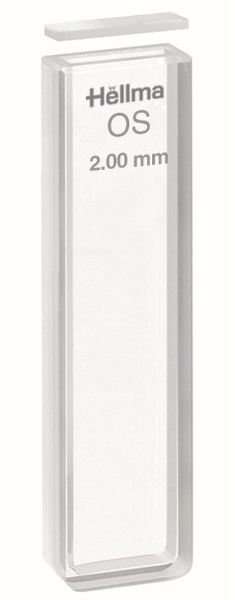 Hellma Makro-Küvette, Typ 100-OS, optischem Spezialglas, WL 320-2500 nm, Schichtdicke 2 mm, Glasdeckel, 700 μl
