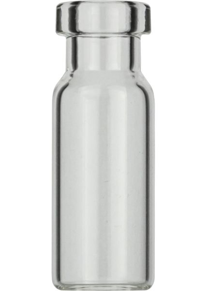 Macherey-Nagel Vial-Kit: 1,5mL Rollrandflasche ND11, 11,6x32mm klar, flacher Boden, weite Öffnung (70201HP) ND11 Aluminium Bördelkappe, silber, Loch 