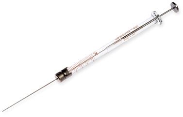 Hamilton 5 μl, Modell 65 RN-S Spritze, 22s Gauge, 51 mm, point style 3, max. Druck 2000 psig (137.9 bar), max. Temperatur 115°C / 239°F
