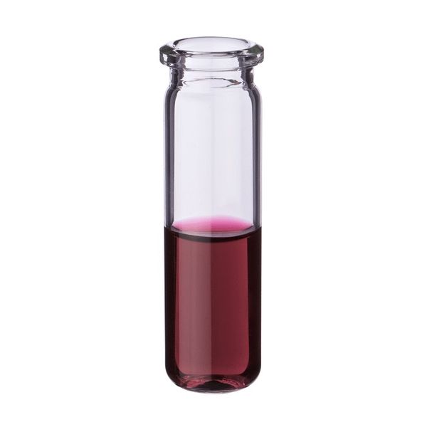 Microsolv Vials, Headspace, Crimp Top, clear glass, 12ml, 20mm Serum Finish, 19x65mm OD, Beveled Top & Rounded Bottom, Tapered Neck, Perkin Elmer 