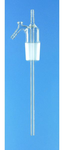 Brand GmbH & Co. KG Ersatz-Pumpaufsatz Komp.Tit.App.Boro,3.3, Braunglas, für Glas-Vorratsflasche, Einbaulänge 185 mm, Außendurchm. Olive 7 mm