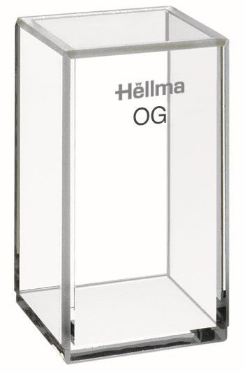 Hellma Groß-Küvette VIS, Typ 700-OG, Optischem Glas, WL 360-2500 nm, Schichtdicke 18 mm, 10.000 μl, ohne Deckel, Schichtdickengenauigkeit +/-0,2 mm