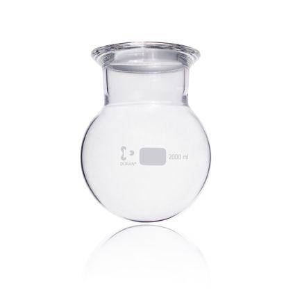 Duran Group Planflansch-Rundkolben, Glas, DN 100, 2000 ml, Flansch mit Nut