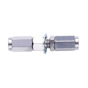 Trajan (SGE) Glass Lined Stainless Steel Bulkhead Union with 0.5 mm ID and 0.35 mm Restriction at One End