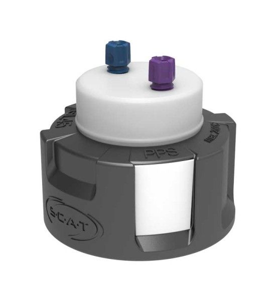 SCAT SymLine SafetyWasteCollector, GL45, 2 x PFA-Fittings für Kapillaren mit 1,6/2,3/3,2 mm AD