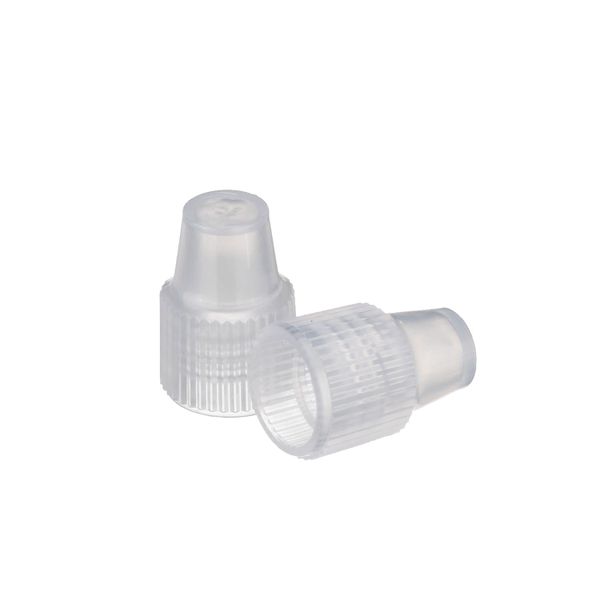 DWK Wheaton Orange PP cap for 8 mm dropper bottle tip and 1-3 ml dropper bottles, size 8-425, 1000 pc/PAK
