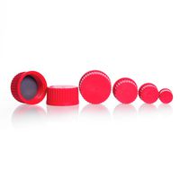 Product Image of Screw cap/PBT, red for DIN-thread GL 14, 10 pc/PAK
