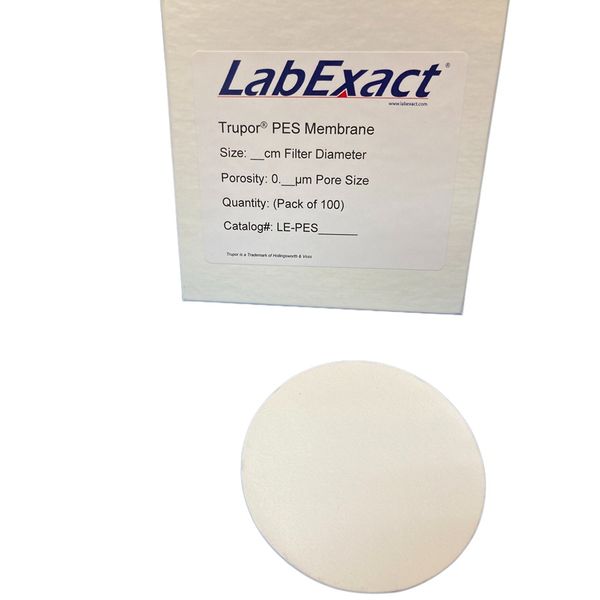 I.W. Tremont LabExact Membrane Filter, Trupor PES naturally hydrophilic, 0.20 μm, 47 mm, fast flow, 100 pc/PAK