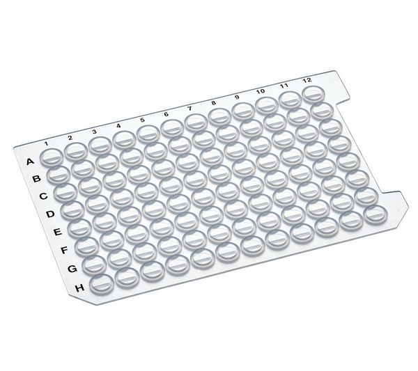 Altmann Analytik Sealmat, clear, silicone, slotted, for 96 micro well microplate, round opening, 8mm diameter, 10 pcs., non-sterile