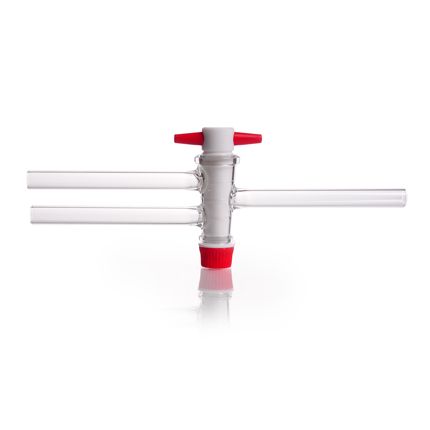 Duran Group DURAN Stopcocks, two way, complete with PTFE-keys, bore 6 mm, NS 21.5, 10 pc/PAK