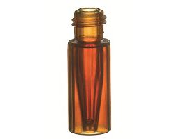 Altmann Analytik ND9 TPX Kurzgewindefl. mit 0,2ml Glas-Mikroeinsatz, 32x11,6mm, Braunglas, silanisiert, 10x100/PAK