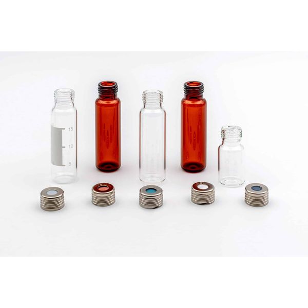 Altmann Analytik 20 ml Headspace Feingewindeflasche, gerundeter Boden, 75,5 x 22,5 mm, Klarglas, 4 Füllmarkierungen, 1. hydrolytische Klasse, 10 x 100
