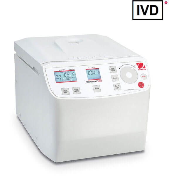 Ohaus Frontier 5000 Micro-Centrifuge FC5513+R02 IVD, 230V, maximum Load 24 x 1,5 / 2,0 ml, max 13500 rpm, with Angle Rotor 24 x 1.5/2.0 ml BIOSEALS