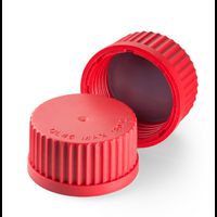Screw cap/PBT, red for DIN-thread GL 45, 10 pc/PAK