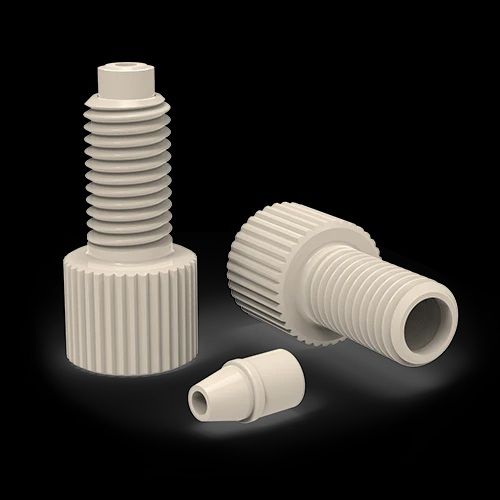Vici Jour Snap Fitting, PEEK, natural, one piece with inverted ferrule 1/16'',1/4''-28, 10 pc/PAK