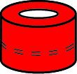 Altmann Analytik ND9 PE Kappe,rot für 96er Block-Einsätze, Si weiß/PTFE rot, geschlitzt, 960/PAK