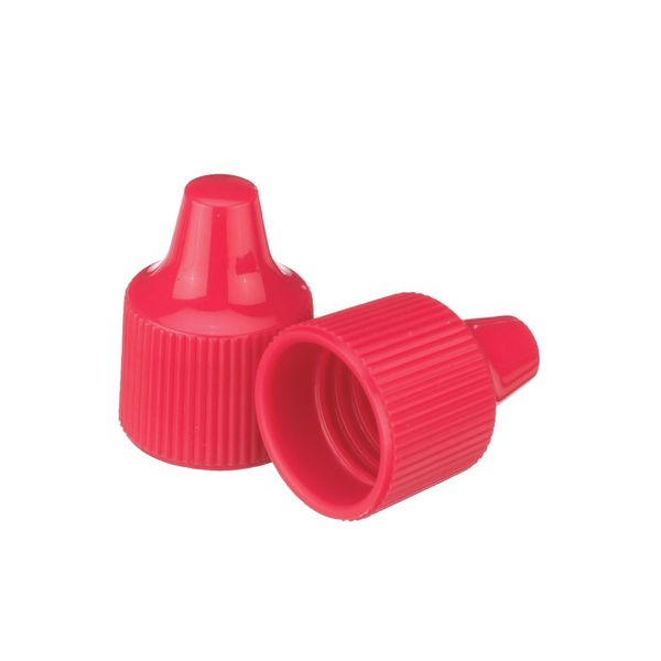 DWK Wheaton Red PP cap for dropper bottle tip 15 mm and 7-15 ml dropper bottles, size 15-415, 1000 pc/PAK