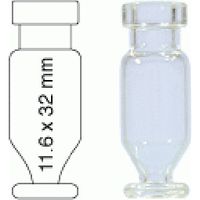 Product Image of 1,1 mL Rollrandflasche N 11 AD: 11,6 mm, Außenhöhe: 32 mm klar, konisch mit rundem Glasstandfuß, Packung à 100 Stück
