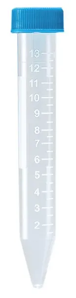 Brand GmbH & Co. KG Centrifuge tube, PP, graduated, screw cap, 15 ml (graduated up to 13 ml) without base ring, y-sterile, RCF max. 3000, 750 pc/PAK