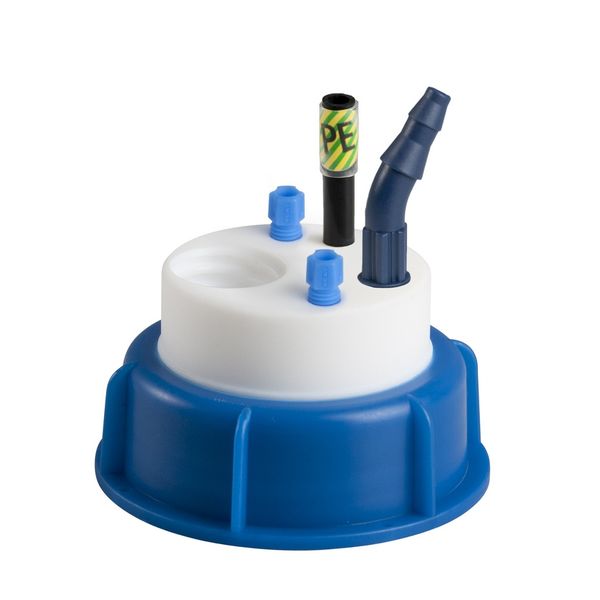 SCAT SafetyWasteCap S50, for space saving canister, 2x 2.3/3.2 mm OD, 1x 6.4 - 9 mm ID