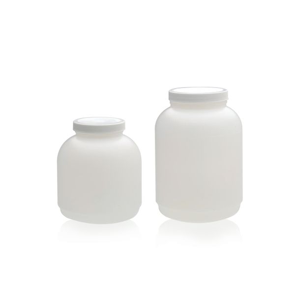 DWK Wheaton Weithalsbehälter, HDPE, weiß, mit PP-Schraubkappe 89-400 mit PE-Einlage, 3840ml, 4 St/Pkg