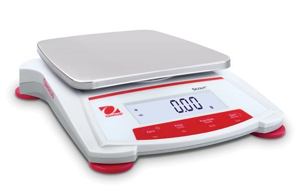 Ohaus Portable Balance Scout, SKX2202-EU, Readability (Certified) 0.01g, Maximum Capacity 2200g Pan Size 170x140mm, USB