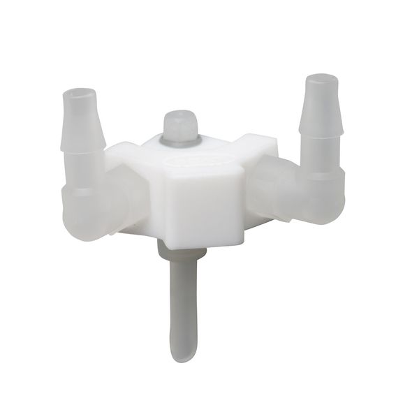 SCAT 2-in-1 Verteiler für Schlauchanschluss, seitlich, PTFE/PP, 2x 6,4 mm ID