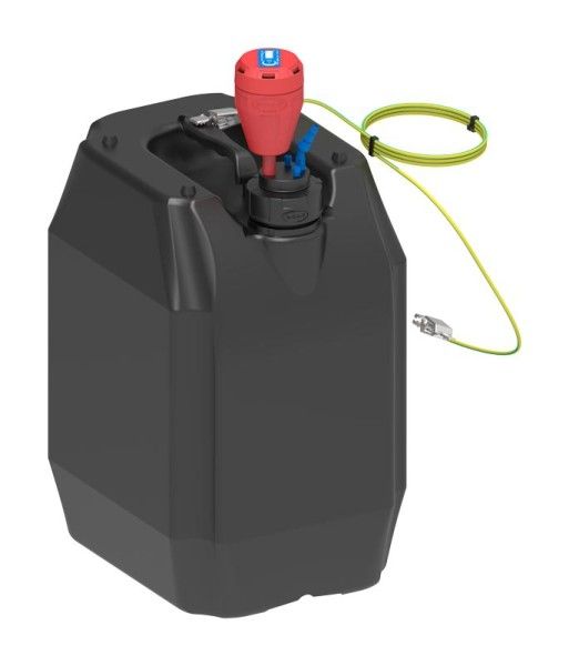 SCAT HPLC Disposal Set 17: Safety Waste Cap, S60/61, PTFE-EL, Canister, S60/61, 20L, PE-HD-EL, and exhaust Filter M, including Fittings