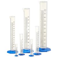 Graduated cylinder, PP, 2000 ml, with PP base, cl. B