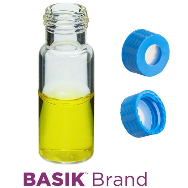 Microsolv EPP Vial, PP clear, 2 ml, Screw Cap blue with AQR Sil/TEF Septa, Write-on Patch, LC clean, 100 pc/PAK