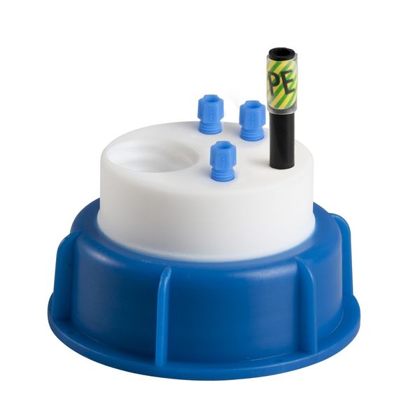 SCAT SafetyWasteCap, S50, für Platzsparkanister, 3x 2,3/3,2 mm AD, Erdungsanschluss + Anschluss für Abluftfilter
