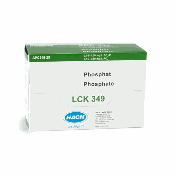 Hach Lange Phosphate Ortho- and total, trace, LCS cuvette test, pk/25, MR 0.01- 0.5 mg/l as PO4-P / 0.03 - 1.5 mg/l as PO4