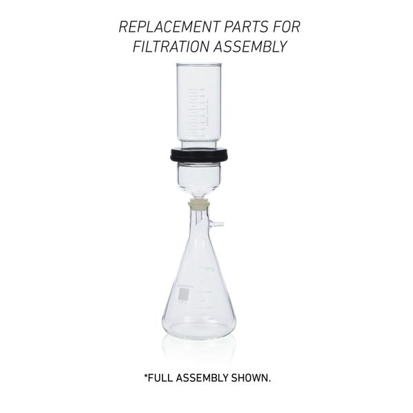 DWK Wheaton 90 mm bottom part for Filter holder, clear, Boro
