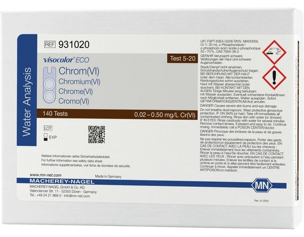 Macherey-Nagel Visocolor ECO Testbesteck Chrom für 140 Bestimmungen