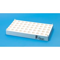 Product Image of 50 Position White Polypropylene Stackable Rack for 12 mm Vials and Tubes, Autoclavable, 5 pc/PAK