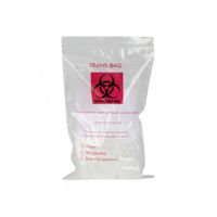 Product Image of ratiolab® Transport Bag Biohazard, fast-zip closure & document Bag, 230 x 305/250 x 0.05 mm, LDPE, transparent, 100 pc/PAK