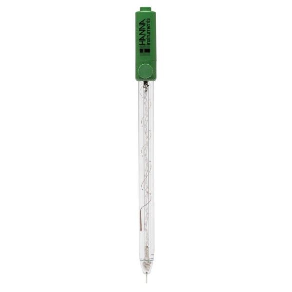 HANNA Instruments Deutschland GmbH Redox electrode, glass, platinum pin, refillable, ceramic diaphragm, single, BNC connector, 1 m cable