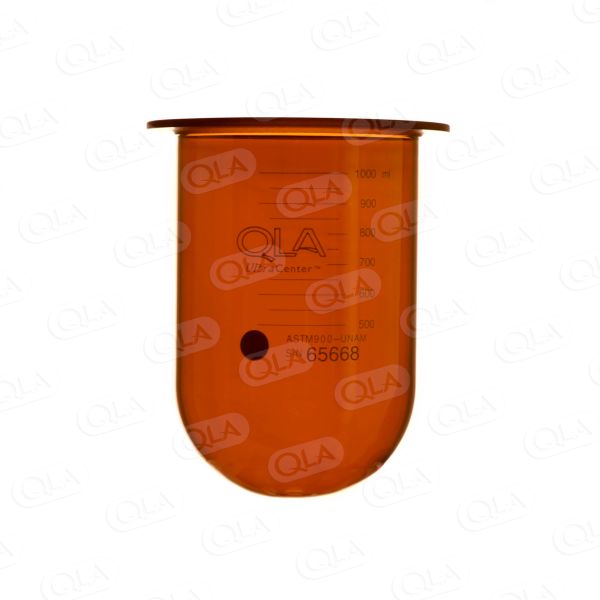 QLA 1000mL Amber UltraCenter Precision Glass Vessel, Serialized