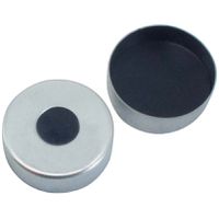 Product Image of 20 mm magnetic flare cap, silver, 8 mm hole, Viton black, 70° shore A, 1 mm, 1000 pc/PAK
