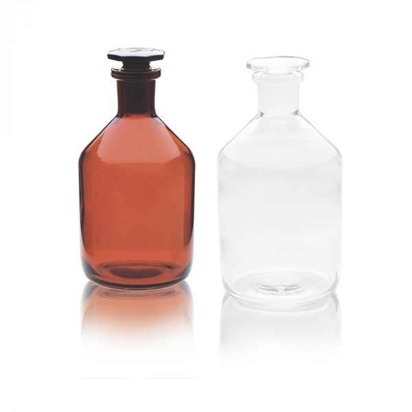 DWK Wheaton Reagent bottle, clear glass, 100ml, narrow neck, stopper size 14/23, 53 x 115 mm, 6 pc/PAK