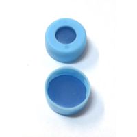 Product Image of SureSTART 11 mm, blue PE, Snap Cap, Level 3, blue Silicone/clear PTFE Septum, Soft, 1 mm, 100 pc/PAK