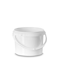 Product Image of Bucket, with Plastic Handle, with Cover, without UN-App., 3 l, 172 mm, Ø: 198 mm, 120 pc/PAK