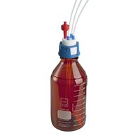 Product Image of HPLC Supply-Set III, V2.0: SafetyCap III GL45, Lab Bottle 1L, braun, 3x 1,5 m Capillary 3,2 mm, 3x Filter, air valve