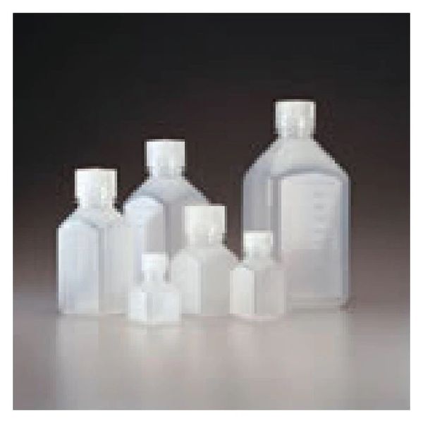 Nalgene Thermo Scientific Square Bottle, PP, Narrow Mouth, quare, 60 ml, EU, with Screw Cap 24mm, 1000 pc/PAK, minimum order amount 4 PAK