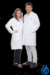 neoLab Labormantel Herren, Gr. 50, 100% Baumwolle, Reverskragen, 1/1 Länge
